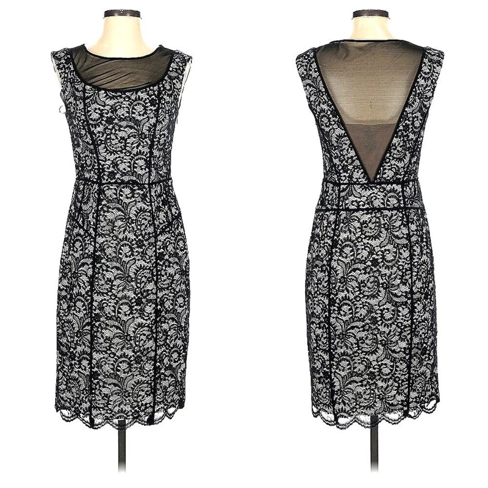 Vera Wang Black & Ivory Cocktail Dress